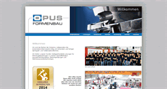 Desktop Screenshot of opus-formenbau.de